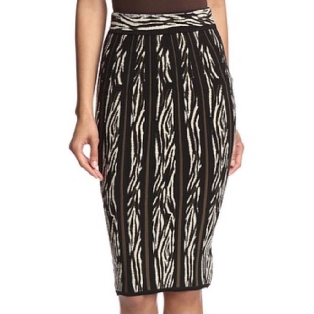 Ronny kobo zebra jacquard skirt